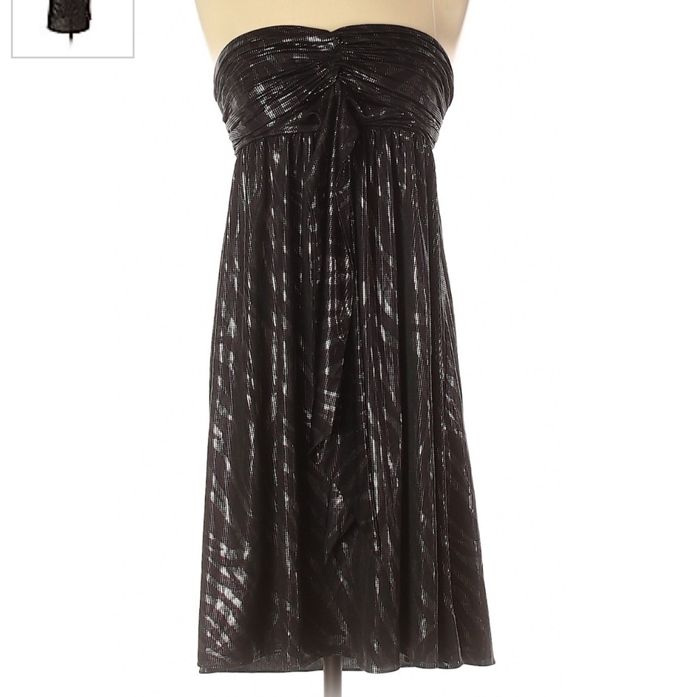 Express strapless shiny zebra print dress size XS
